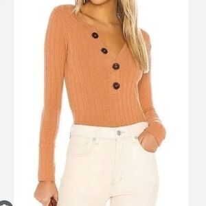 Free People We The Free Oliver Ribbed Henley Size Small